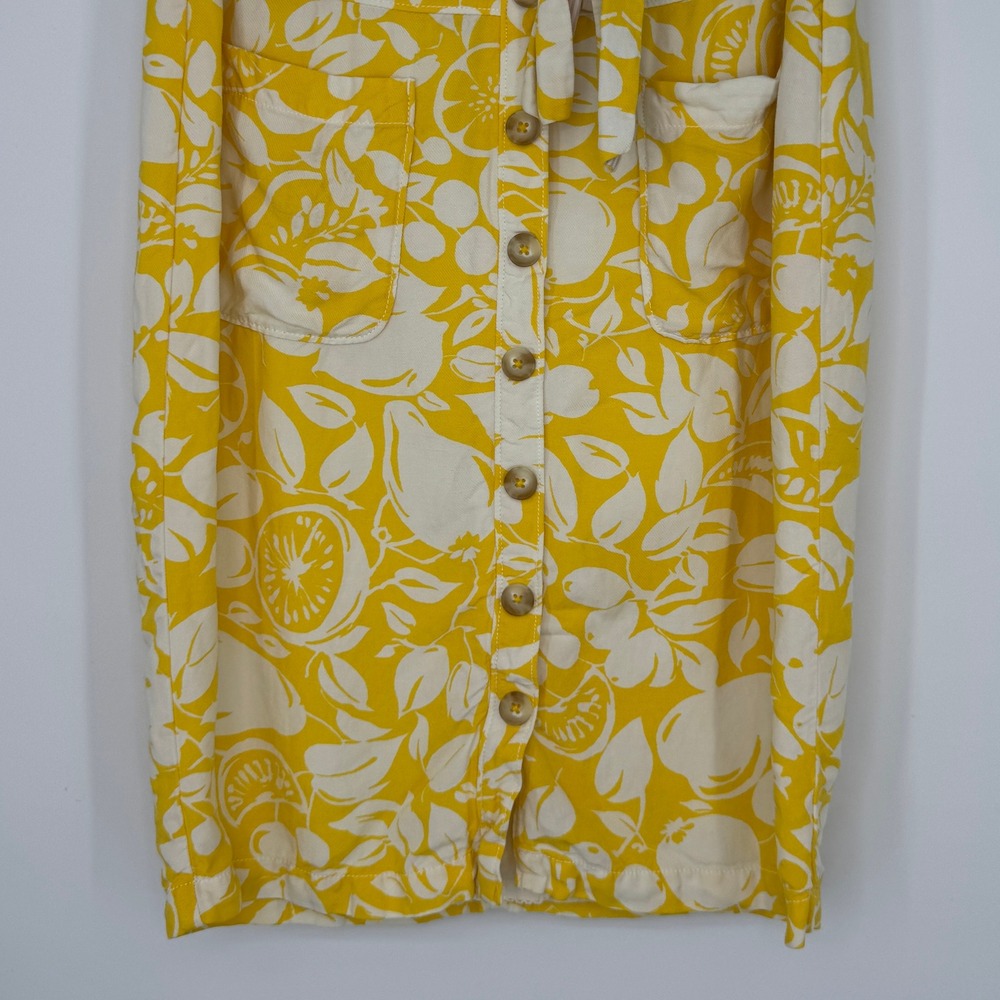 Anthropologie 44 of 52 Conversations Yellow Fruit Print Skirt Size 6 Tropical - Picture 6 of 12